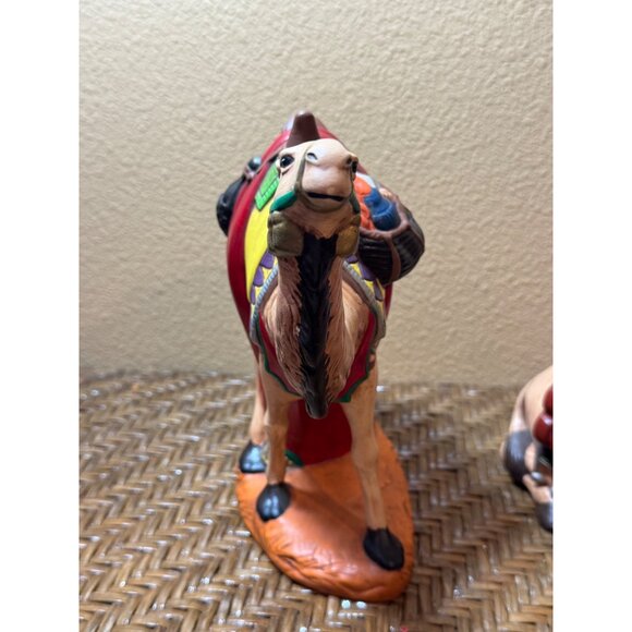 Vintage 1971 Holland Mold Camel Figurines Set Of 2 Hand-Painted Collectibles - Picture 3 of 9